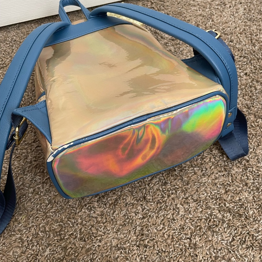 Loungefly Gold and Blue Sequin Backpack - Picture 3 of 5